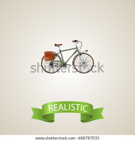 Realistic Postman Element. Vector Illustration Of Realistic Working  Isolated On Clean Background. Can Be Used As Working, Postman And Bike Symbols.