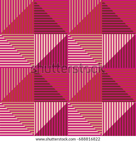 Square polygon with a pattern.with red background.