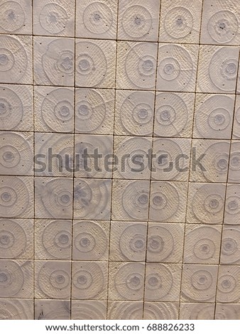 pattern background : light color wooden texture with rounded geometric pattern 