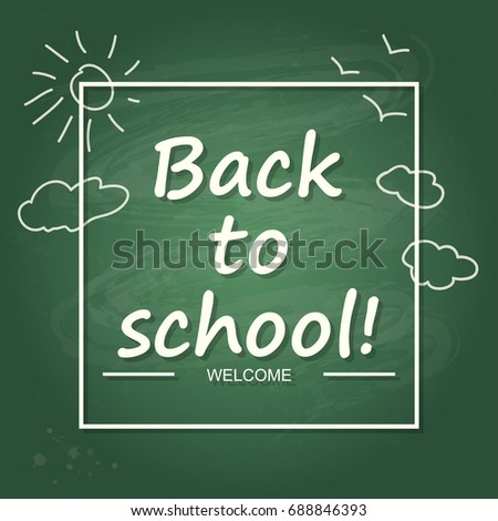 Design template for Back to school banner, poster or cover. Vector illustrations