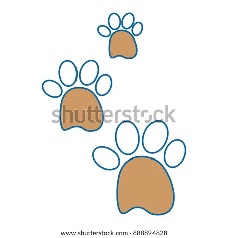 dog footprints design