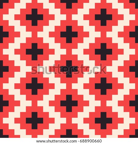 Seamless ethnic pattern. Aztec background