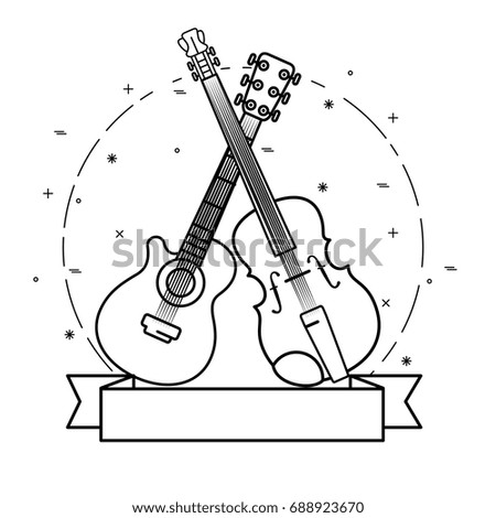 Music instrument emblem label
