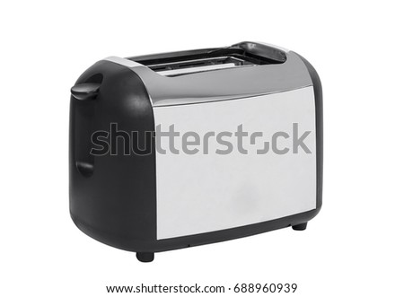 Common toaster isolated on white.  