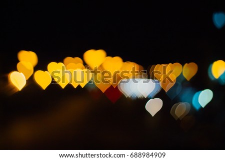 Bokeh lights, heart, love ,blackground -vintage style picture and vintage color