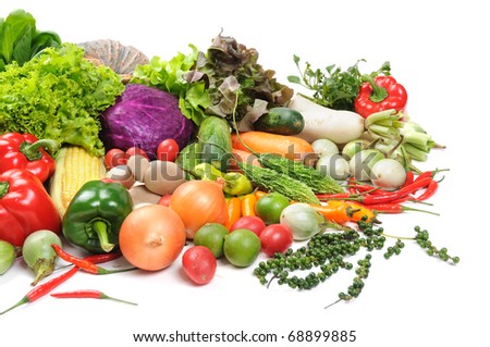 Group of various fresh vegetables Royalty-Free Stock Photo #68899885
