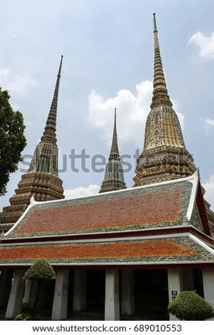 Buddhist temple, wat pho, bangkok thailand