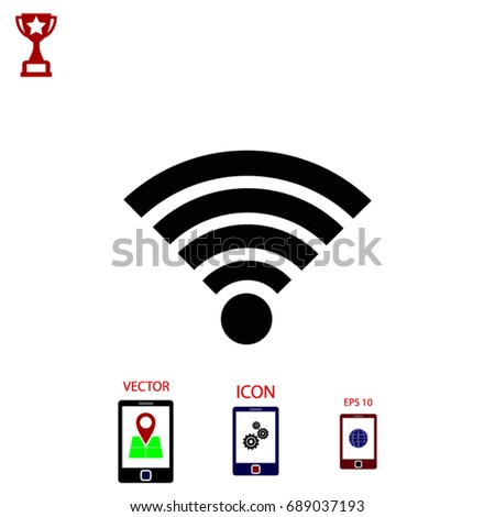 Wi-Fi Icon, Vector EPS 10 illustration style