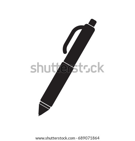 pen icon, outline,isolated vector
