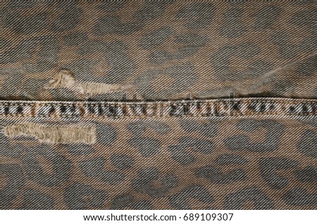 Leopard jean pattern texture