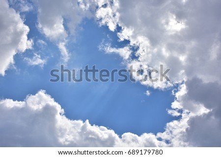 Blue sky white clouds,