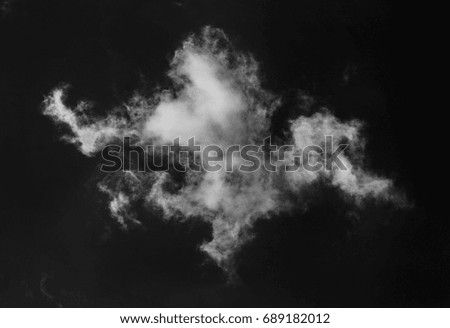 Clouds with sky in black and white