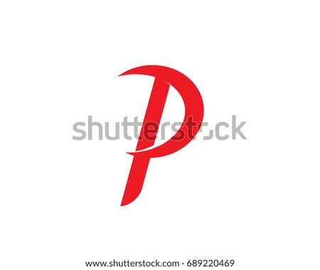 Business corporate letter P logo design vector
