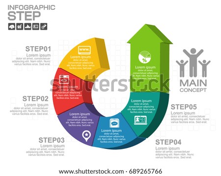 Business data Process chart. diagram with steps, options, parts or processes. business template for presentation. Abstract elements of graph, Creative concept for infographic. 