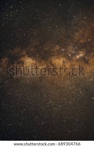 Milky way galaxy. Great plan.Night sky with stars.