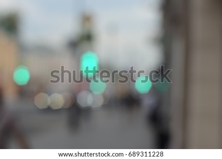 blurred city landscape with bokeh