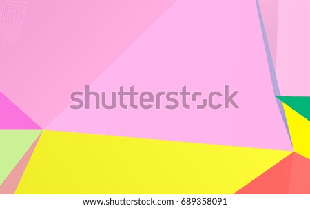 Light Multicolor, Rainbow vector polygon abstract template. A sample with polygonal shapes. Brand-new style for your business design.