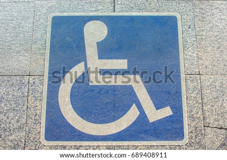 Disabled sign backgrounds