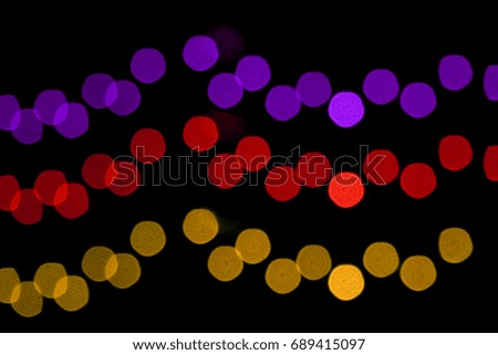abstract blurred lights at the night