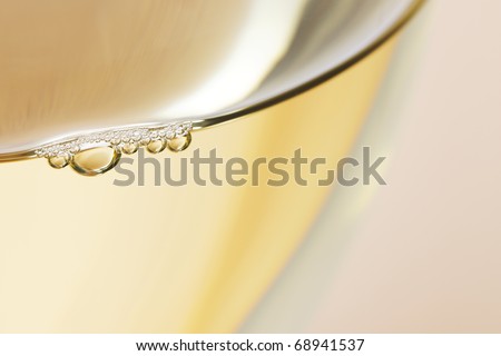Closeup of white wine