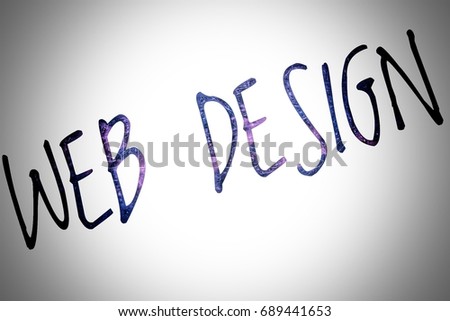 Text web design made of abstract texture on a white background