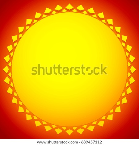 Sun illustration, sun clip-art for nature, sunlight, summer concepts