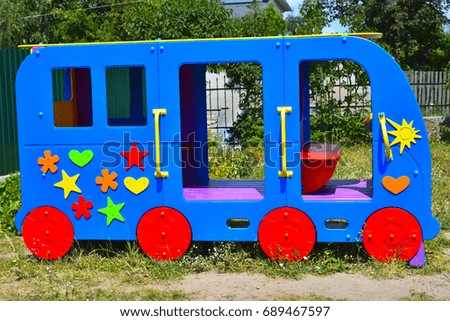 playground  and children's carriage and train,