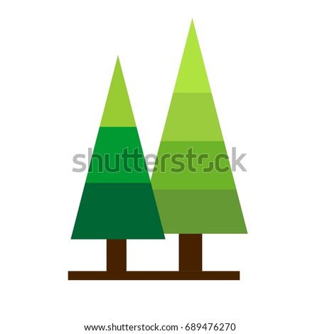 Illustration of pines