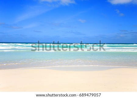 View of a beach in Cape Verde islands (Cabo Verde) 