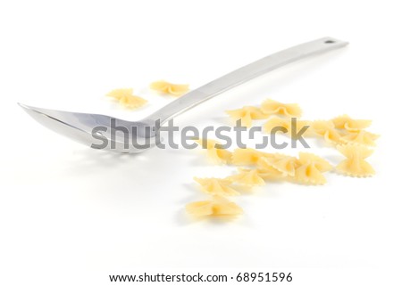 Close up of Pasta on white background