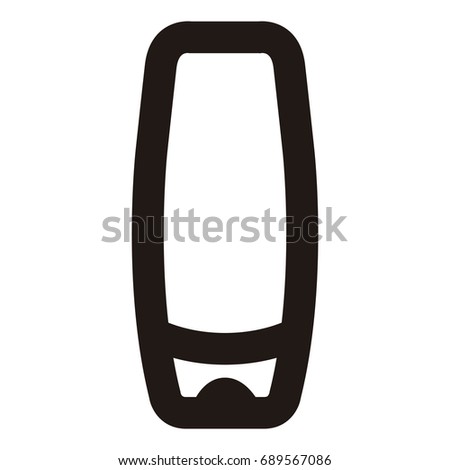 Isolated outline of a sunscreen bottle, Vector illustration