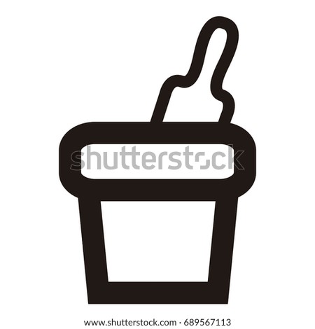 Isolated outline of a sand bucket toy, Vector illustration