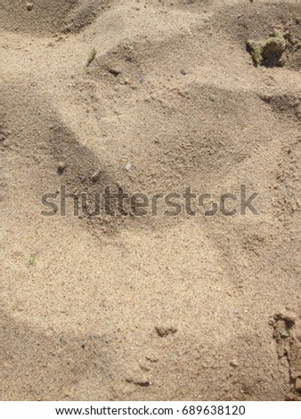 Yellow sand in a sea