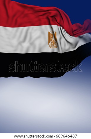 Egyptian Flag, Egypt Colors (3D Render)