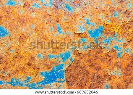 old metal destroy by rust, age of material abstract background texture