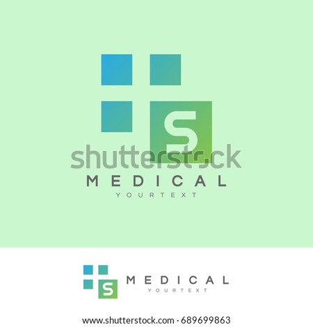 medical initial Letter S Logo design
