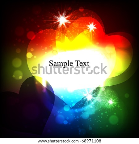 Abstract background with hearts. Vector.