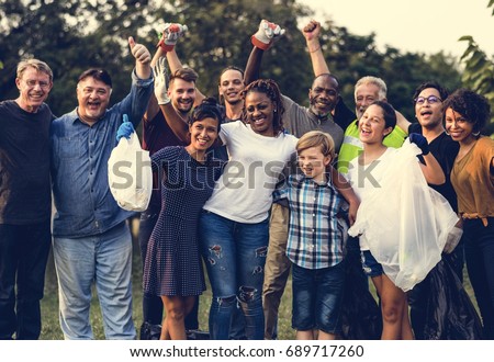 Group of diversity people volunteer charity project Royalty-Free Stock Photo #689717260