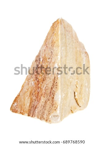 Piece of marble on a white background