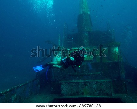 Divers on a wreck