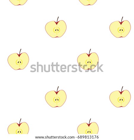 apple clipart illustration, for seamless background, vector format.