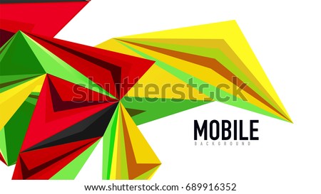 Modern triangle presentation template. Business design background, brochure or flyer concept or geometric web banner