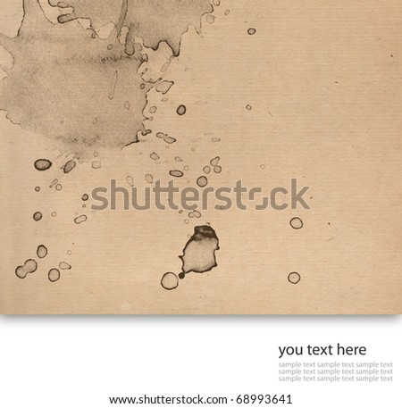 paper with coffee stains