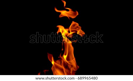 Photo of the fire in the night