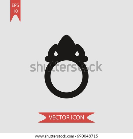 Wedding ring vector icon, illustration symbol