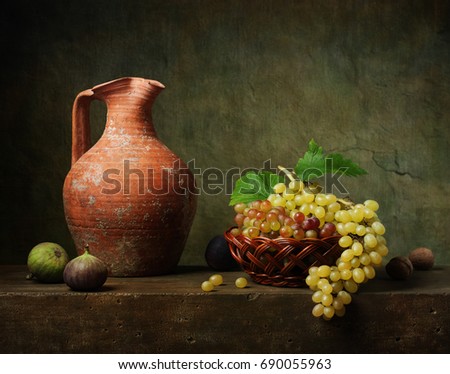 Still life with grapes and figs