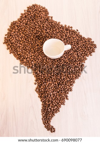 South America coffee map (import export)