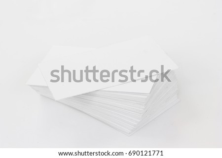 Mockup Business card on white background.
