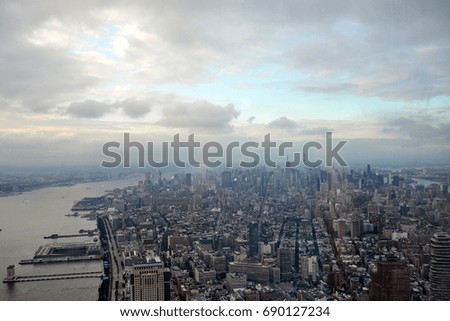 New York City from bird's eye view