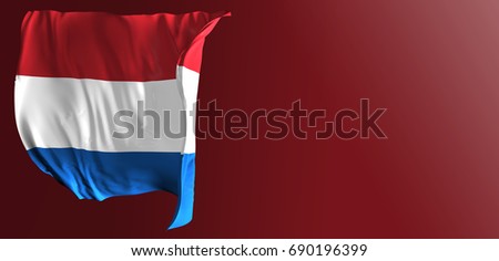 Netherlands flag, Holland Color (3D Render)